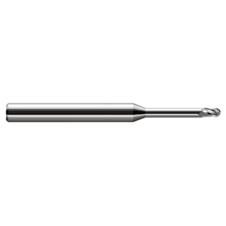 Miniature End Mill - Ball - Long Reach, Stub Flute, 0.2500 (1/4)